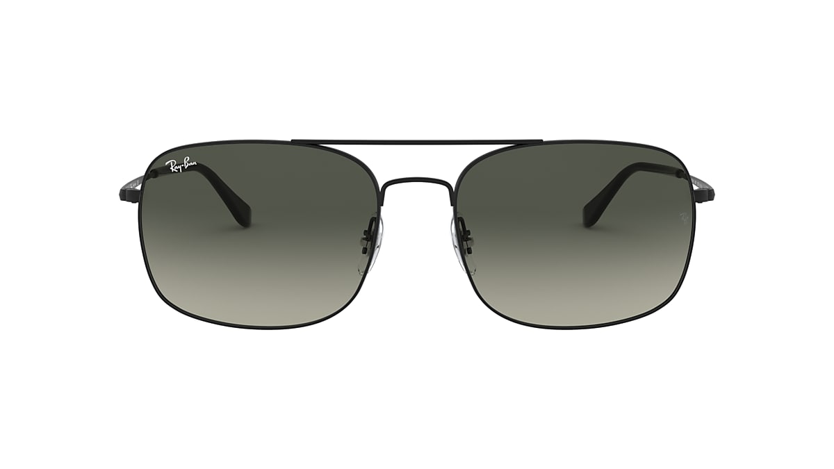 Ray-Ban RB3647-N ブラック ポラライズド ROUND DOUBLE BRIDGE Sunglasses in Black and G-15 Green