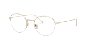 New half metal round sunglasses GIORGIO ARMANI AR5098T 3281 light gold, Occhiali