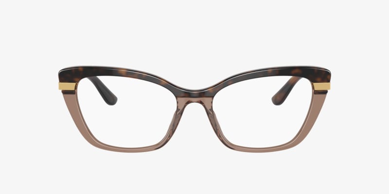 DESIGNER outlet VERSACE Eyeglasses VE3220 5165 Square Lens Brown Gradient Cat Eye Frame