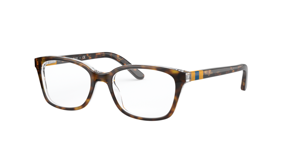 VY2001 Shop Vogue Jr Light Havana/Transparent Square Eyeglasses at