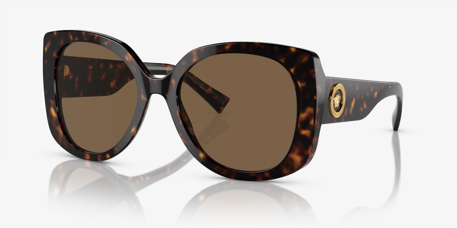 【正規品】VERSACE VE4387 スクエアサングラス ブラック Versace VE4387 Sunglasses | LensCrafters
