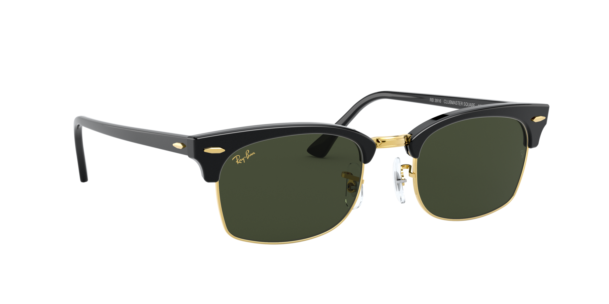 RB3916 Clubmaster Square Legend Gold