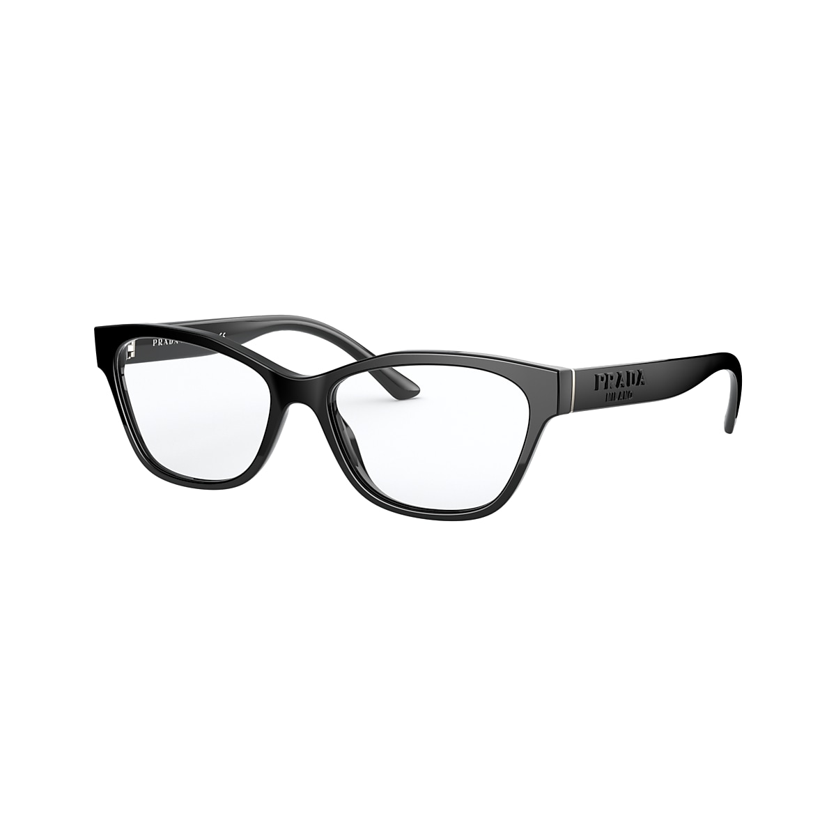 小物 00s Prada l eyewear black archive Prada PR A03S men Black Rectangle Sunglasses – Otticanet USA
