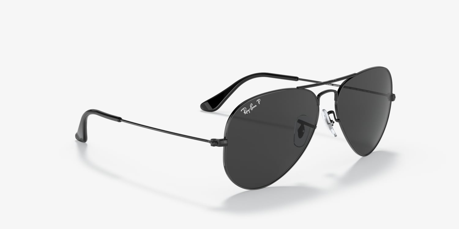 Tick vagabond Efterår Ray-Ban RB3025 Aviator Total Black Sunglasses | LensCrafters