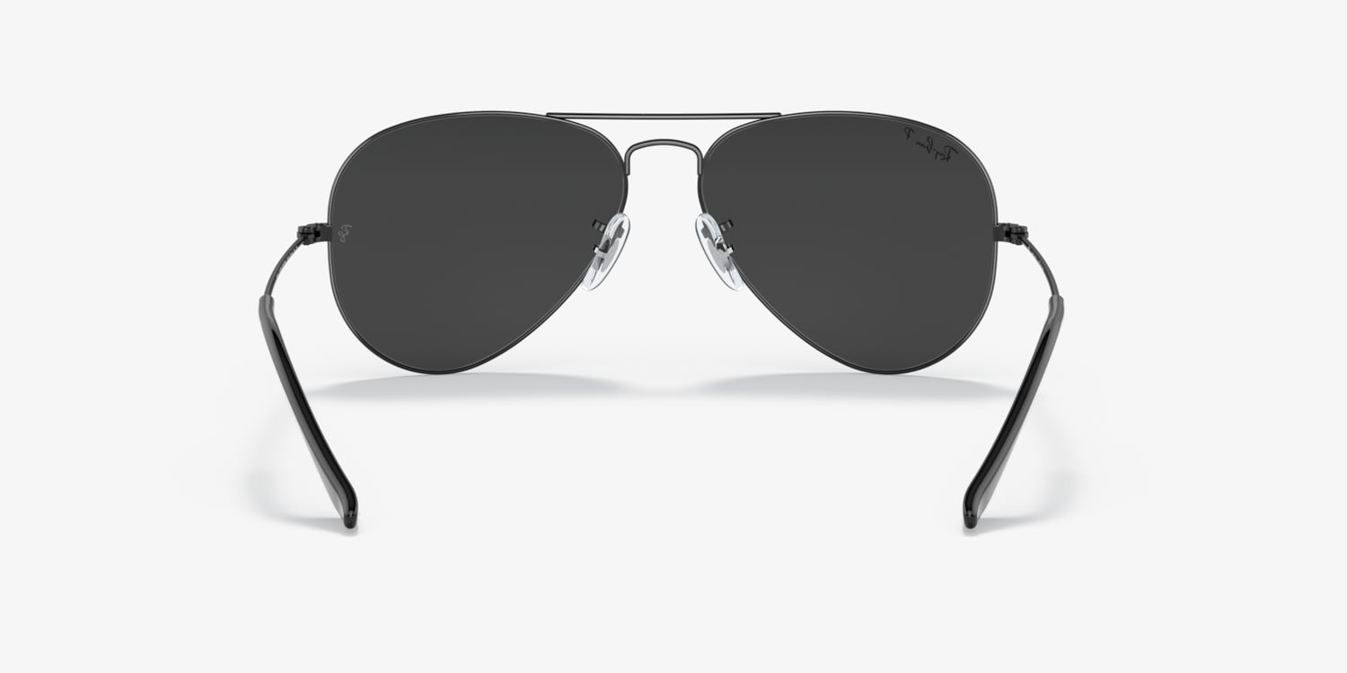 tarjeta mantener Deambular Ray-Ban RB3025 Aviator Total Black Sunglasses | LensCrafters