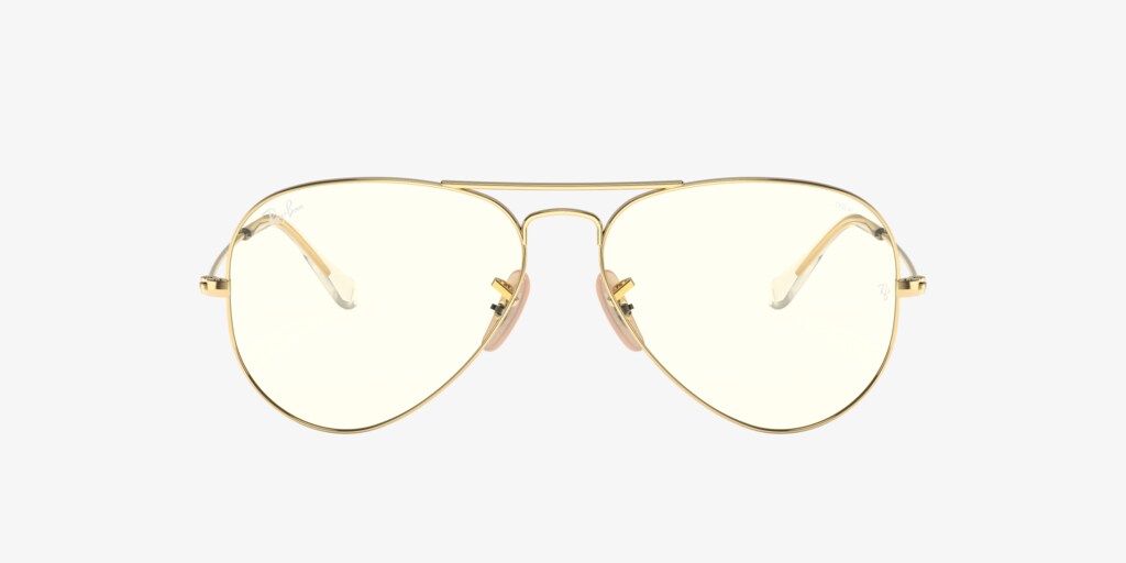 AVIATOR FLASH LENSES Sunglasses in Gold and Blue - RB3025