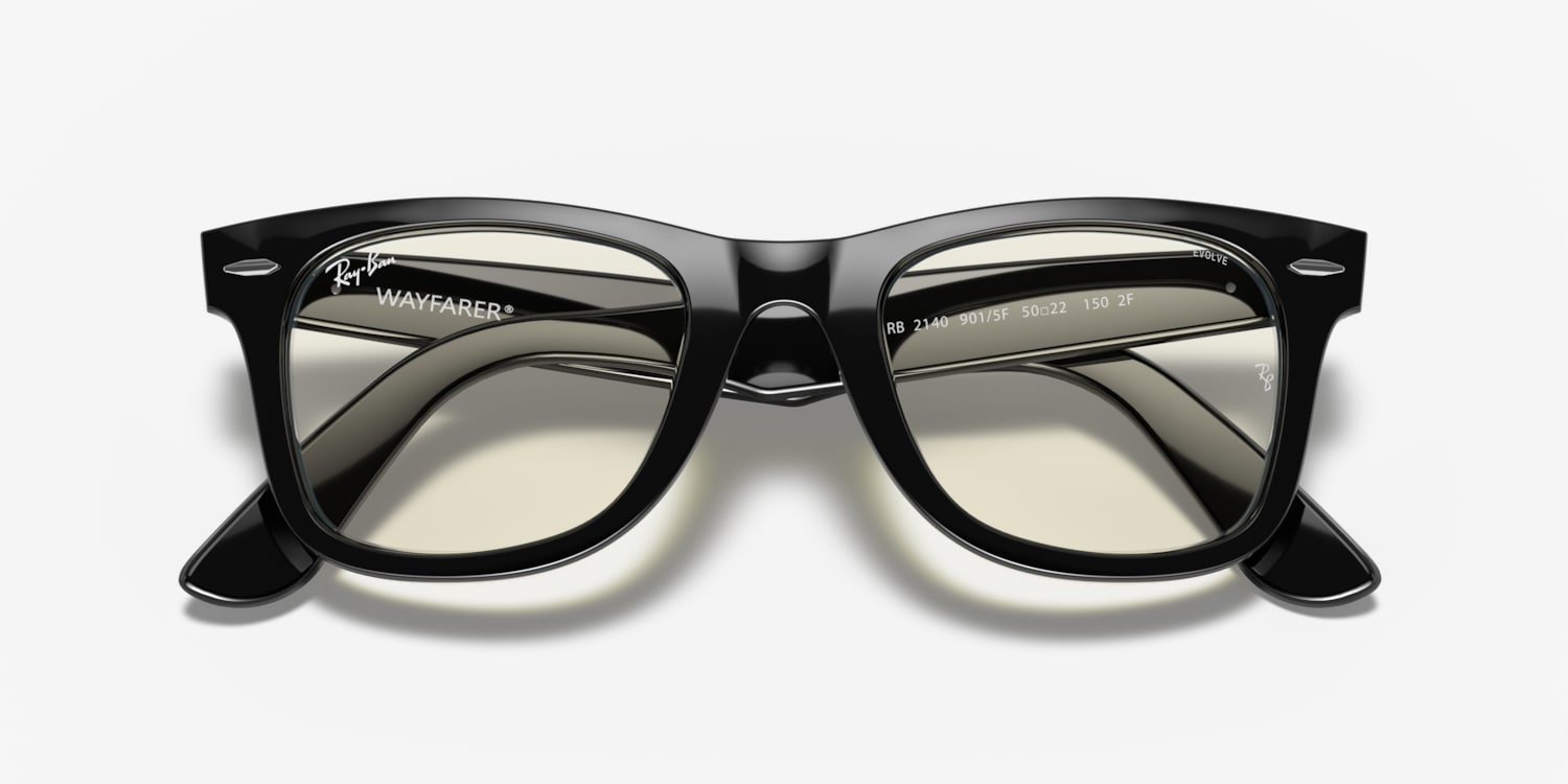 grundigt Rose ven Ray-Ban RB2140 Wayfarer Clear Evolve Sunglasses | LensCrafters