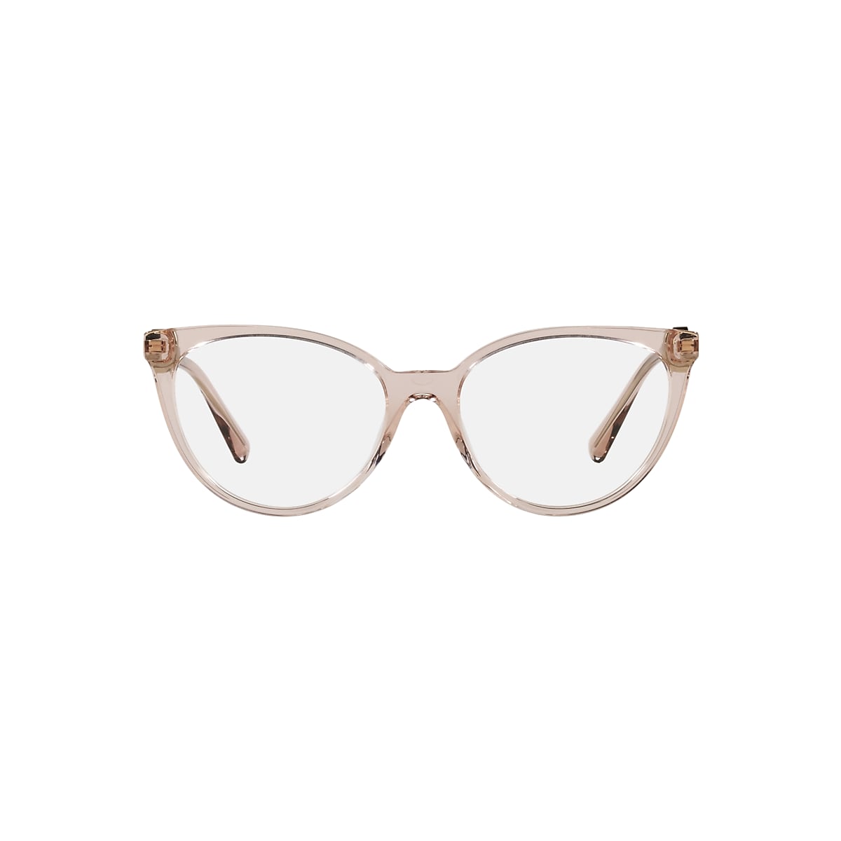 VERSACE キャットアイクラス VE3262B 5215 Versace Tan Clear Rose Gold Cat Eye Eyeglasses Italy MOD