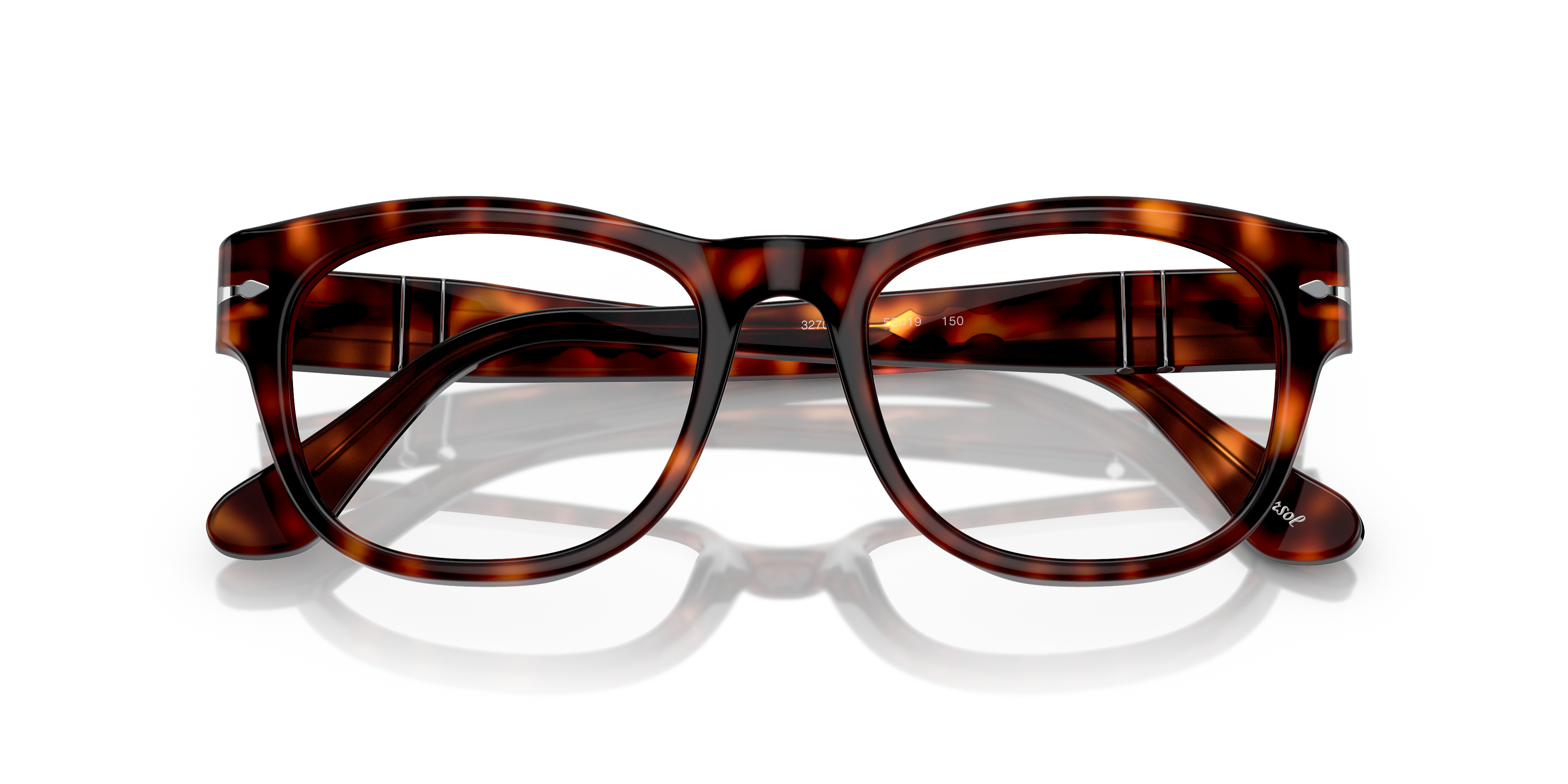 につき Persol PO3270V Square Prescription Eyewear Frames， Black 