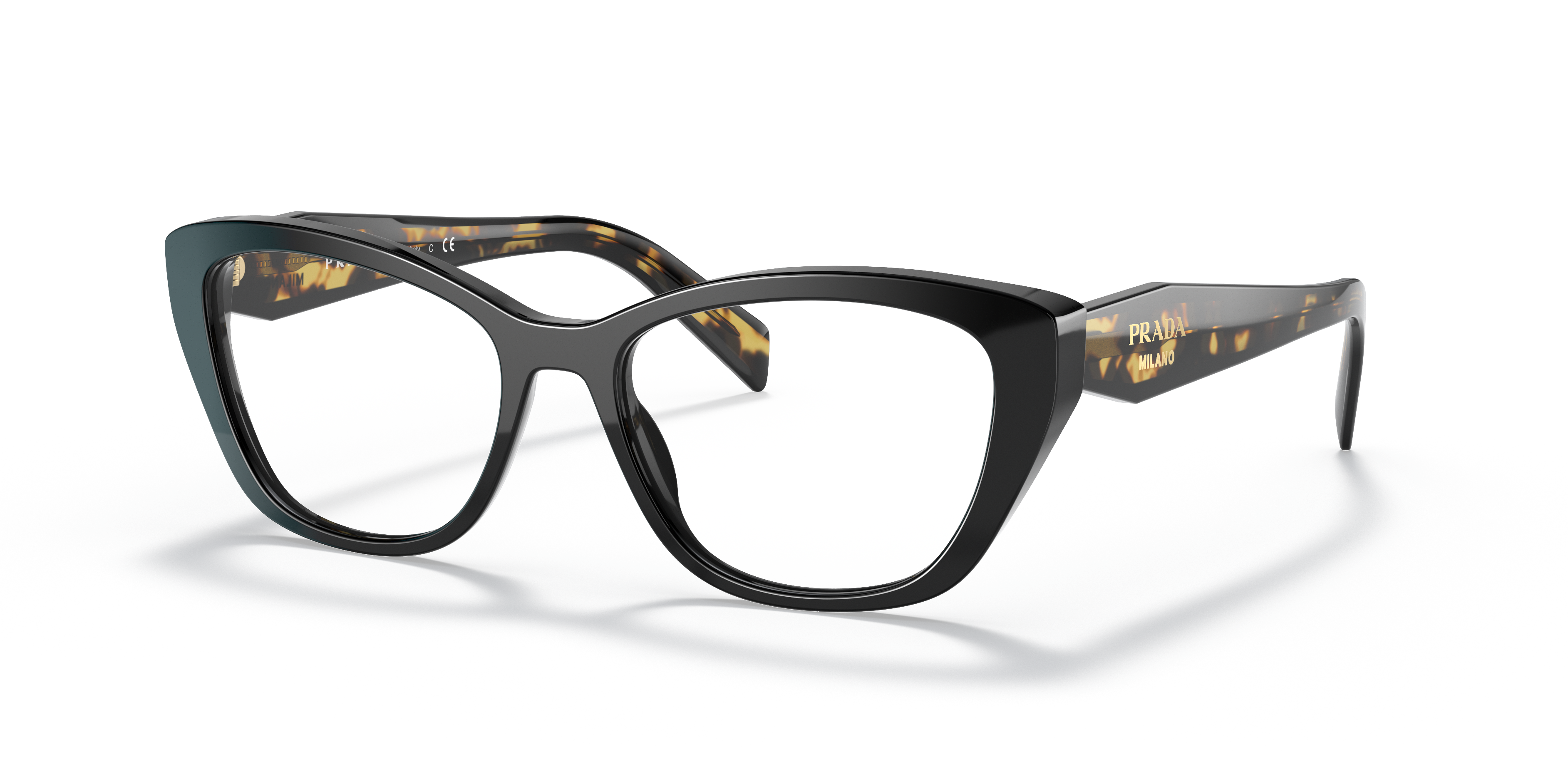 prada black frame eyeglasses