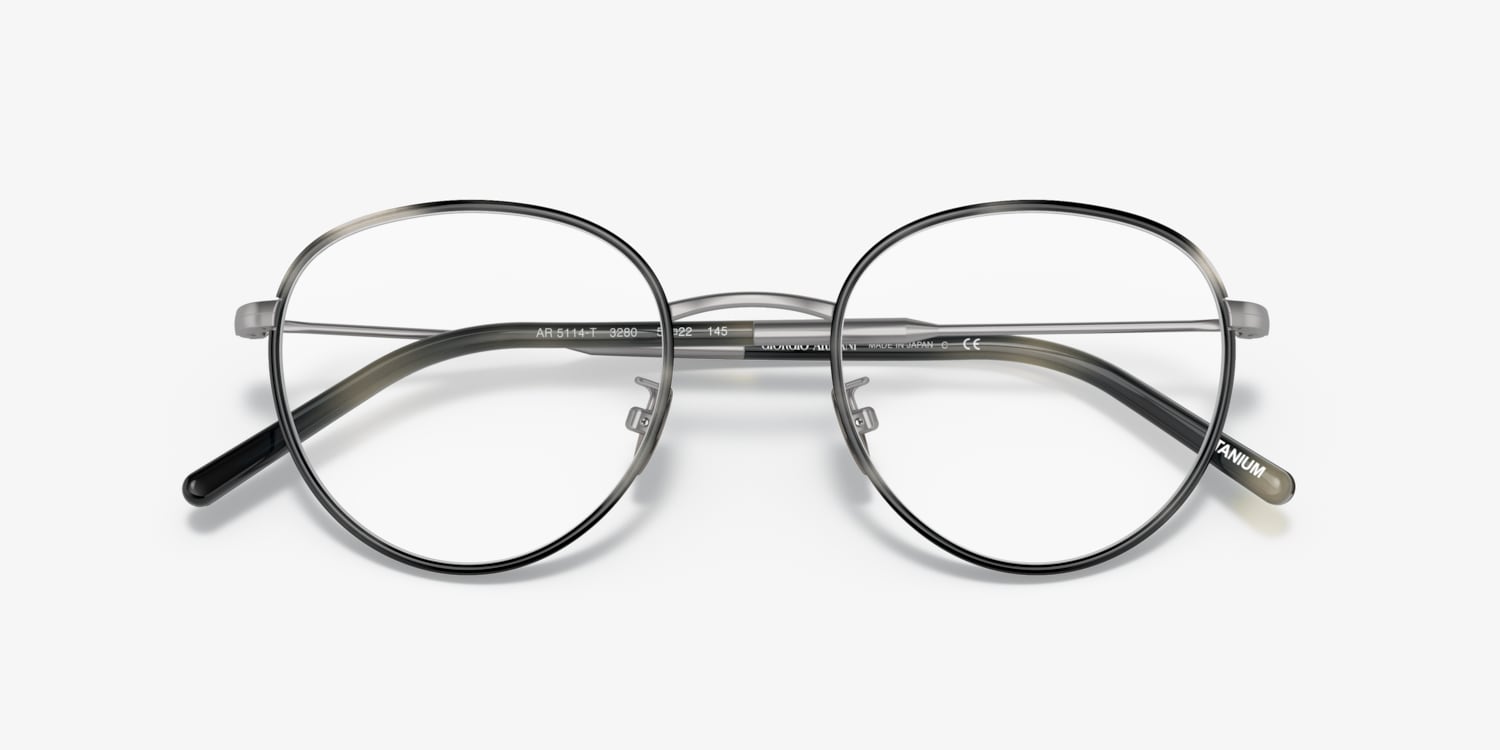 Giorgio armani wire framed round clearance glasses