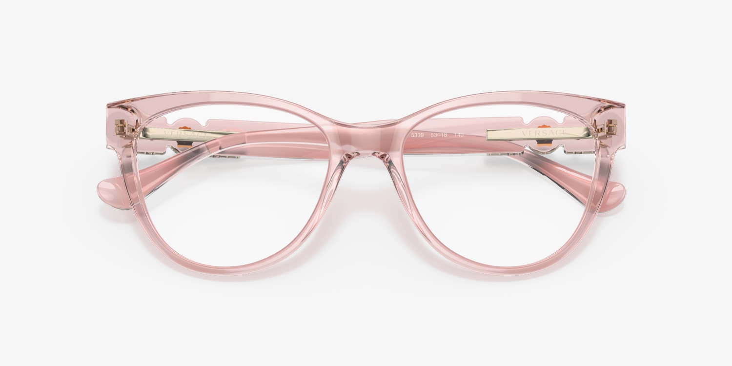 Versace VE3347 Eyeglasses 5435 Pink Transparent