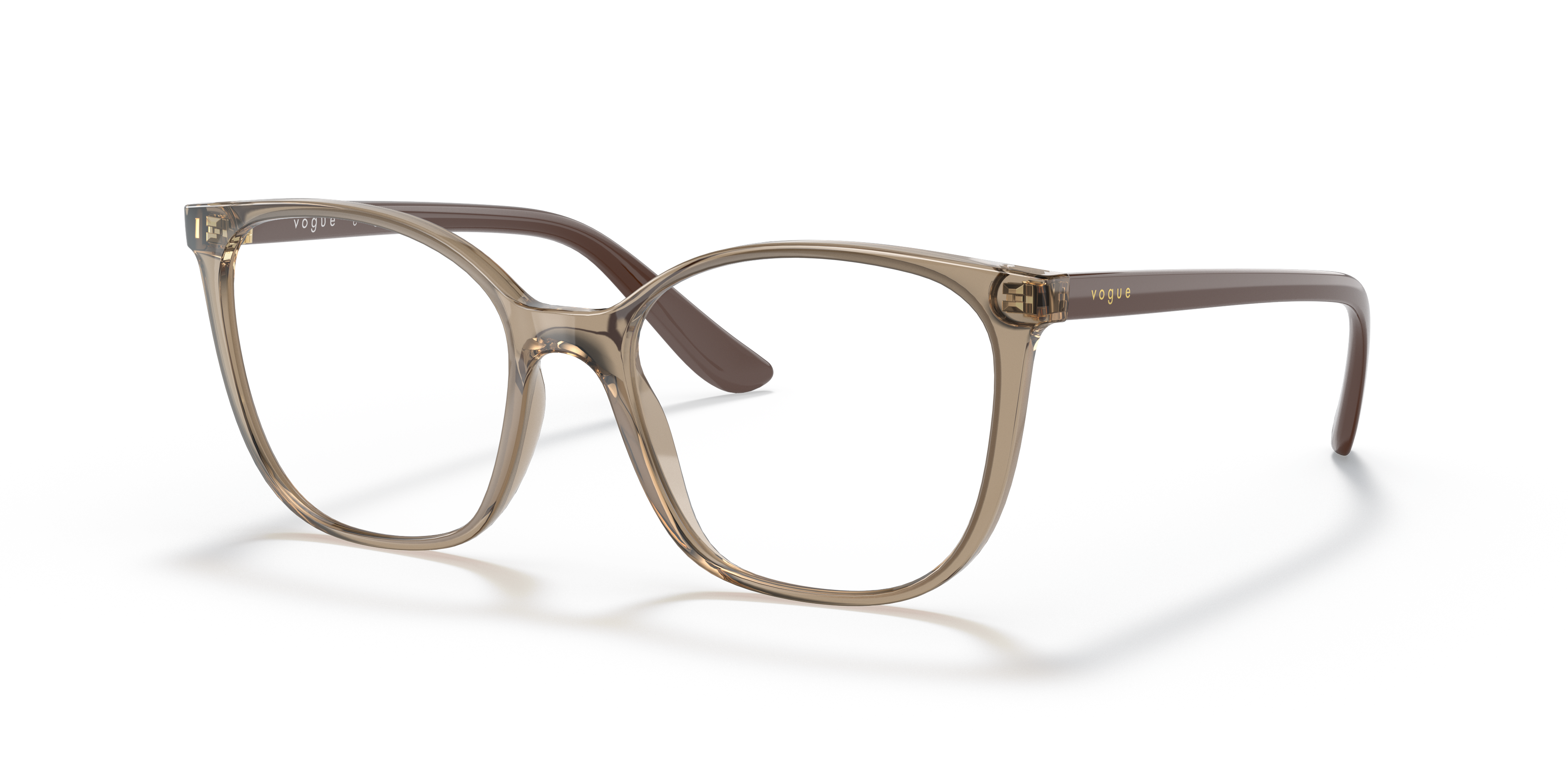 transparent brown glasses