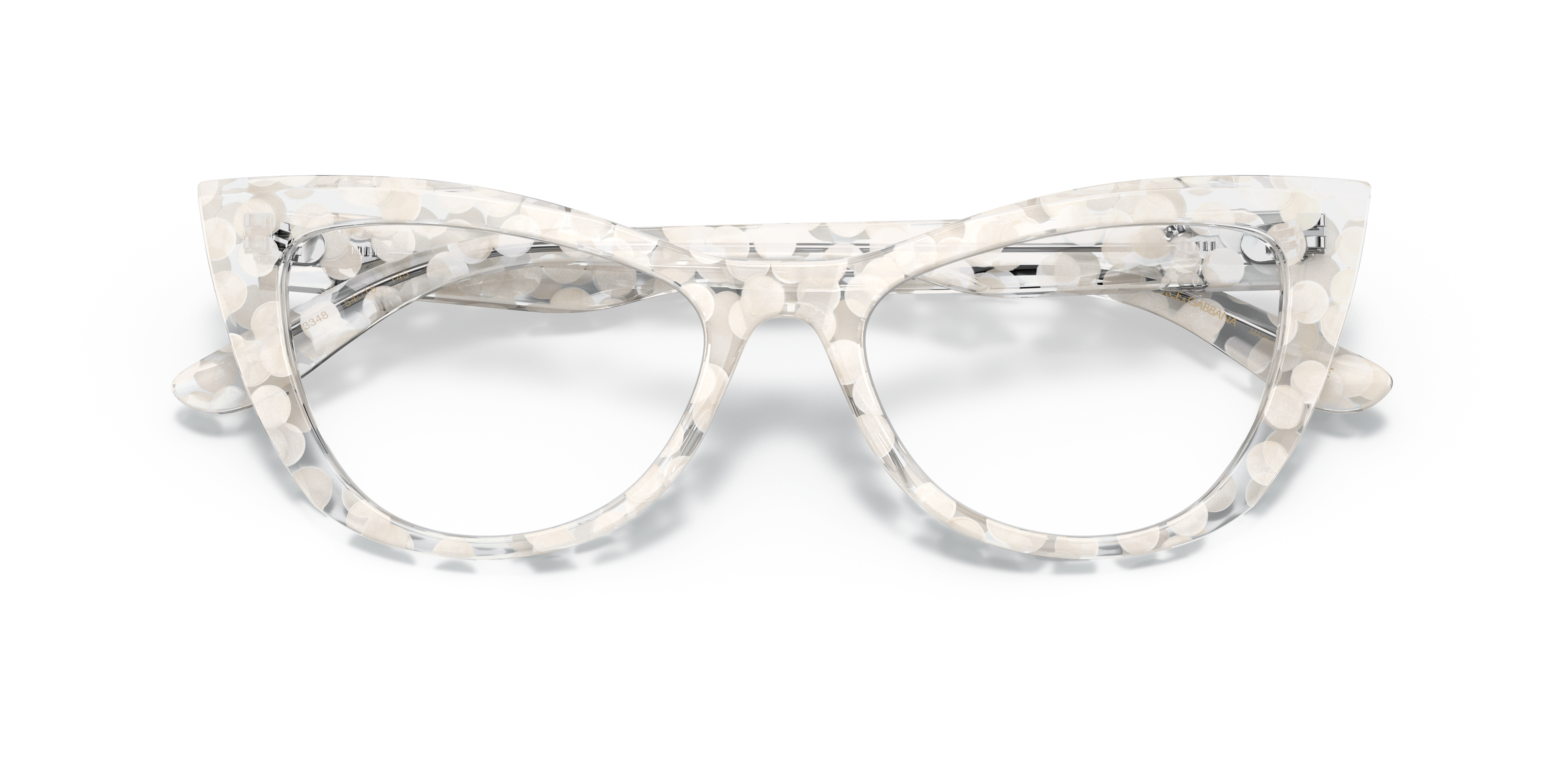 dolce and gabbana white frame glasses