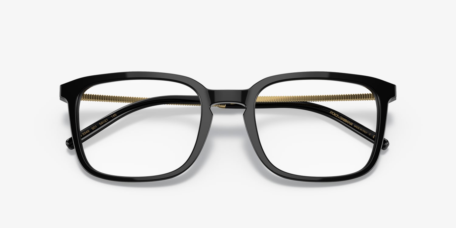 Dolce & Gabbana DG3343 Eyeglasses 501 Black