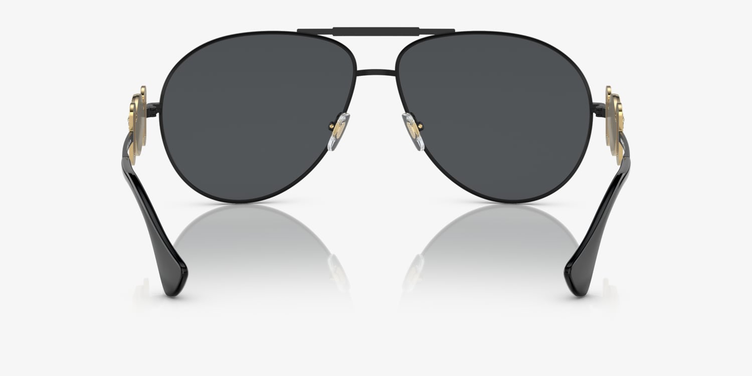 Versace matte black clearance sunglasses