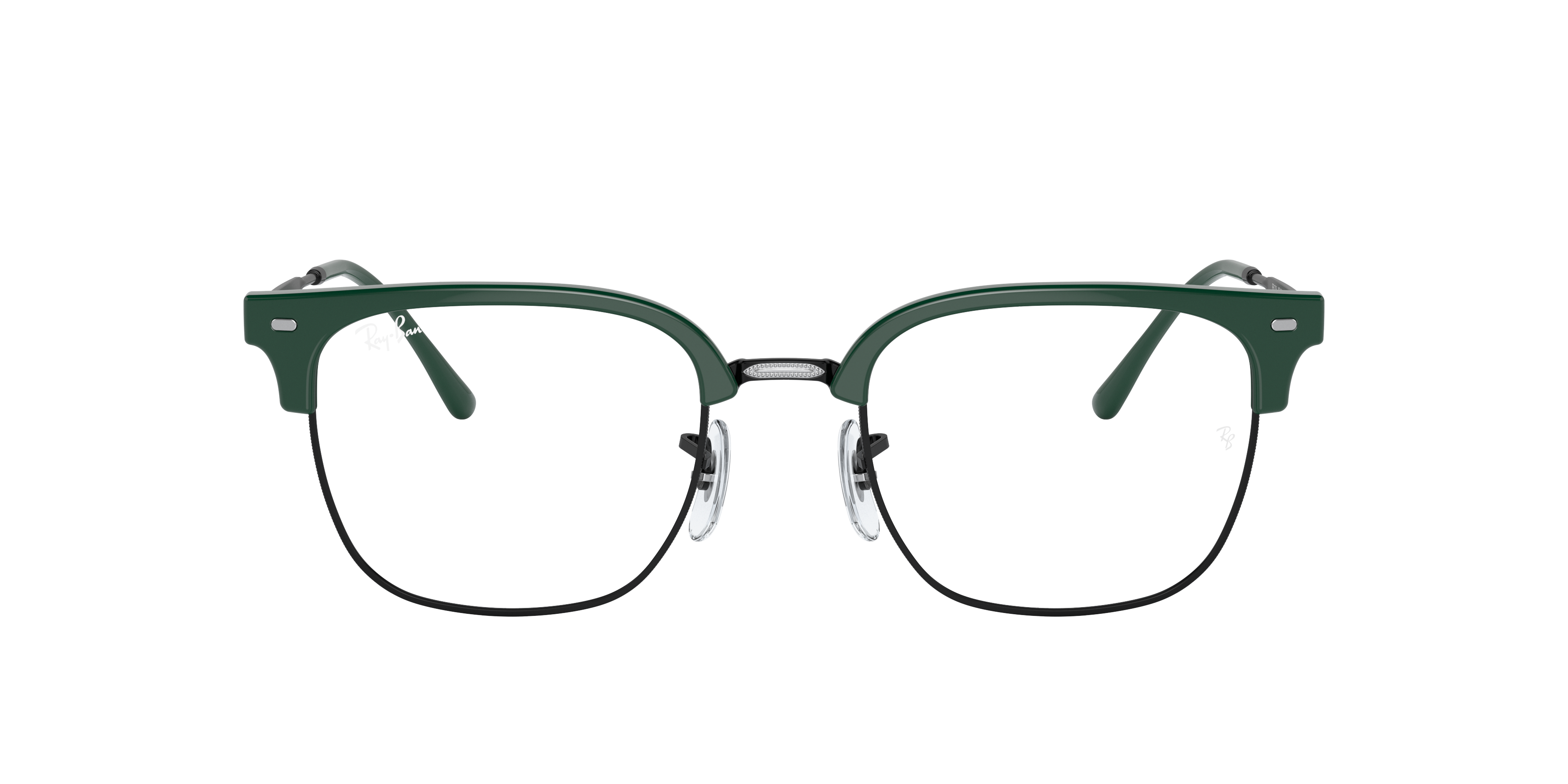 Ray Ban RX7216 New Clubmaster Eyeglasses 8208 Green On Black