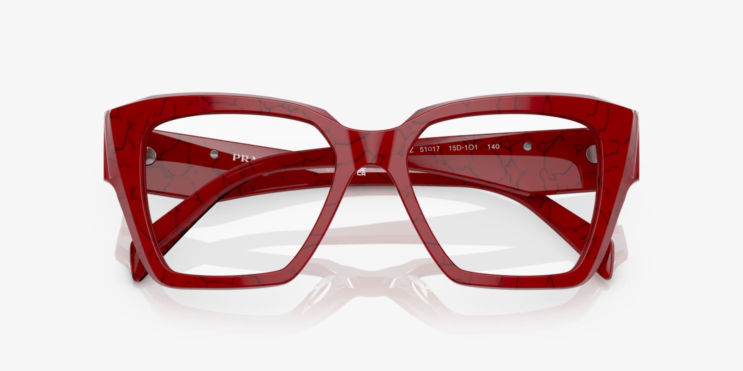 Prada red cheap cat eye glasses