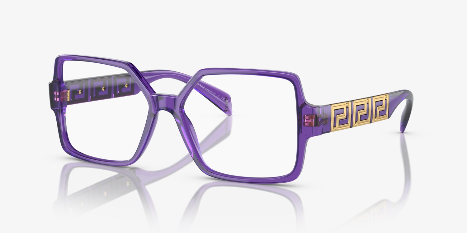 Versace VE3337 Eyeglasses 5408 Transparent Violet