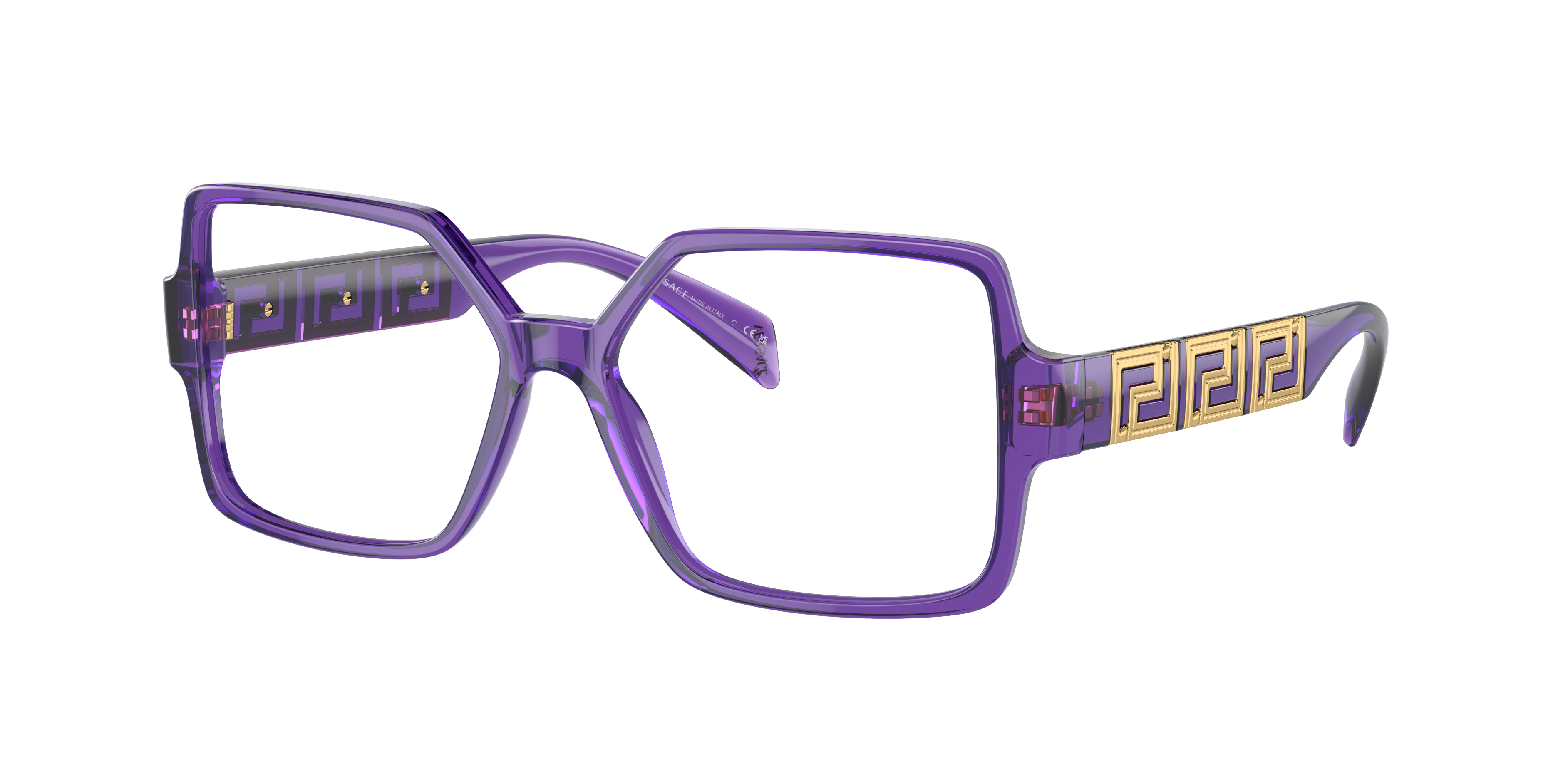 Versace VE3337 Eyeglasses 5408 Transparent Violet