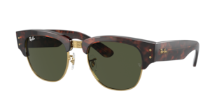 ね*式様 Ray-Ban レイバン MEGA CLUBMASTER メガクラブマ MEGA CLUBMASTER Sunglasses in Black On Gold and G-15 Green