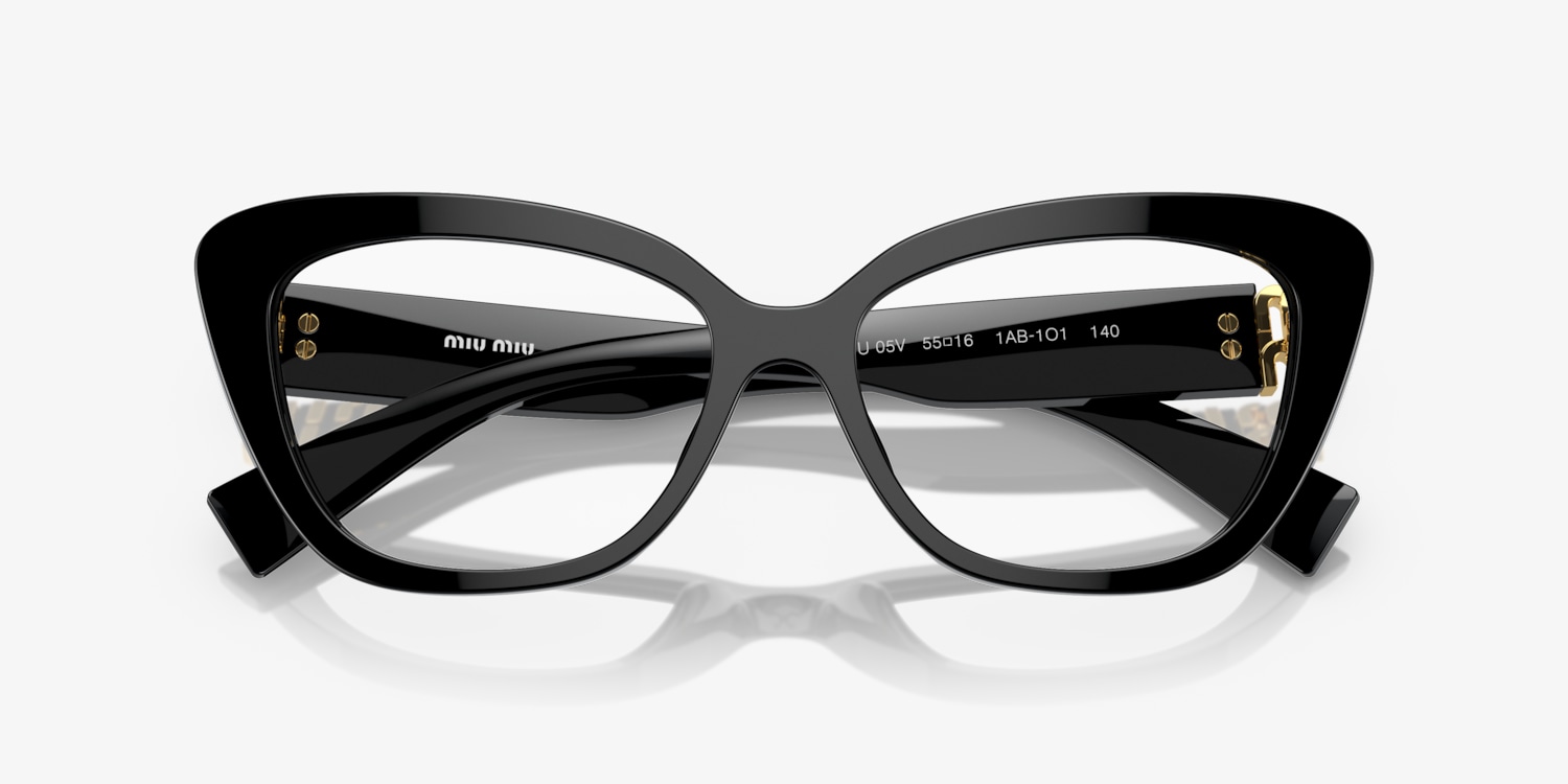 【送料&関税込】Miu Miu l Hinges Cat-eye Glasses Miu Miu MU 05VV Eyeglasses | LensCrafters