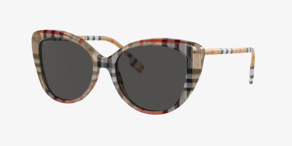 Gafas de sol estilo aviador con cuadros Vintage Checks (Marrón claro) -  Mujer