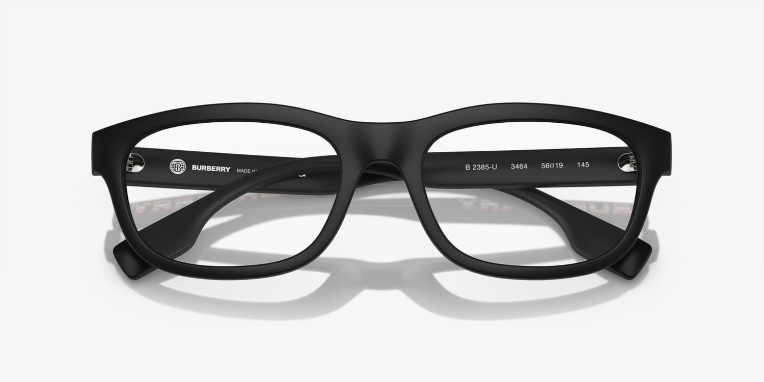メガネ Burberry Eyeglass Frames BE2385U 3001 Black Horn Burberry BE2385U Eyeglasses | LensCrafters