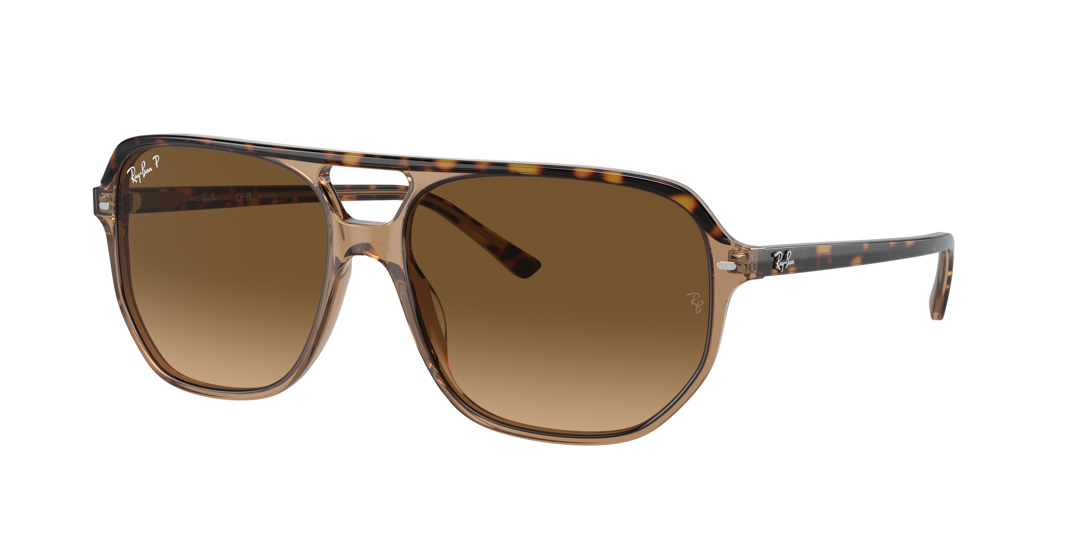 CORRIGAN BIO-BASED Sunglasses in Transparent Brown and Dark Green