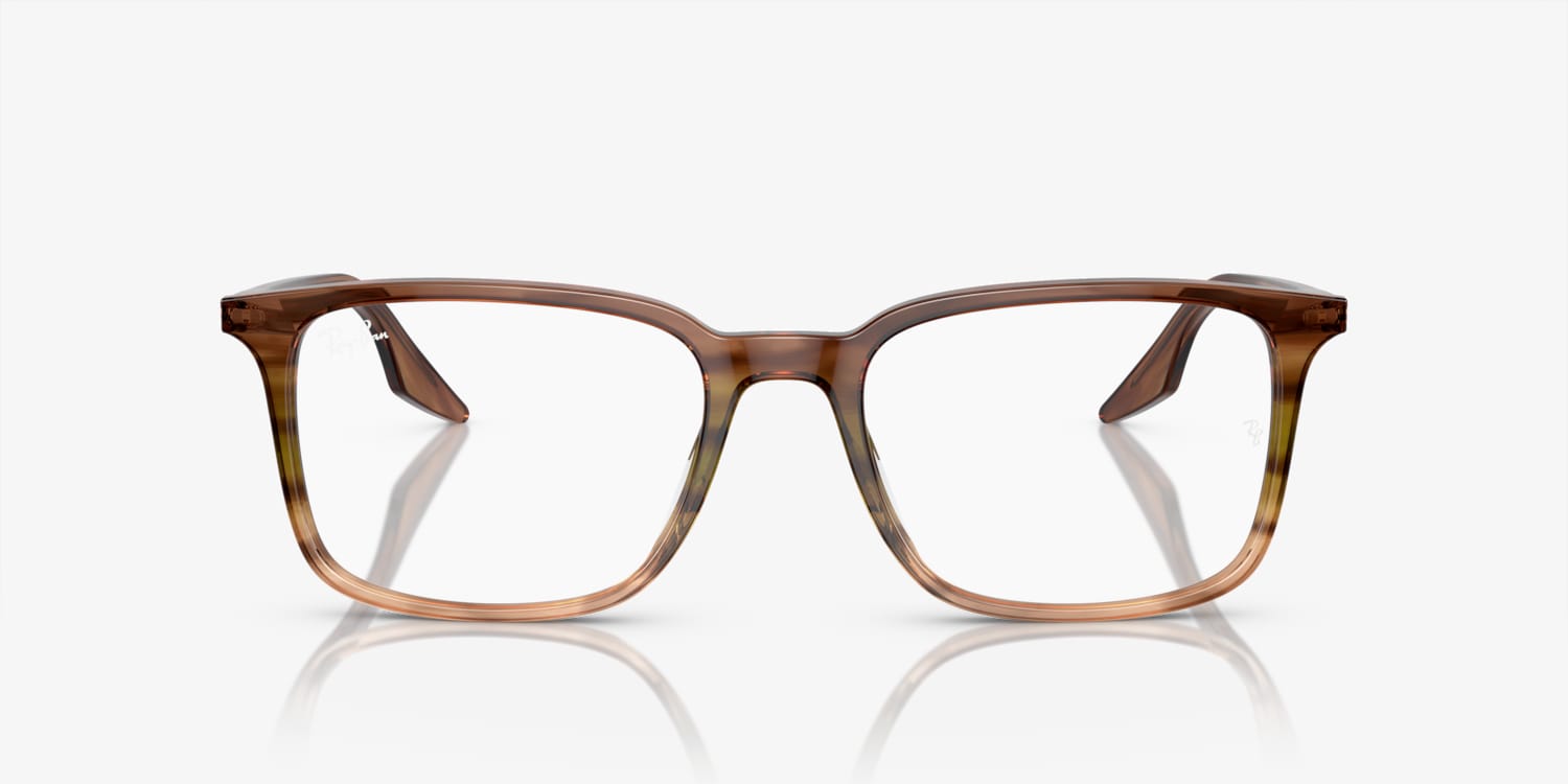 Ray Ban RX5421 Eyeglasses - 8255 Striped Brown & Green