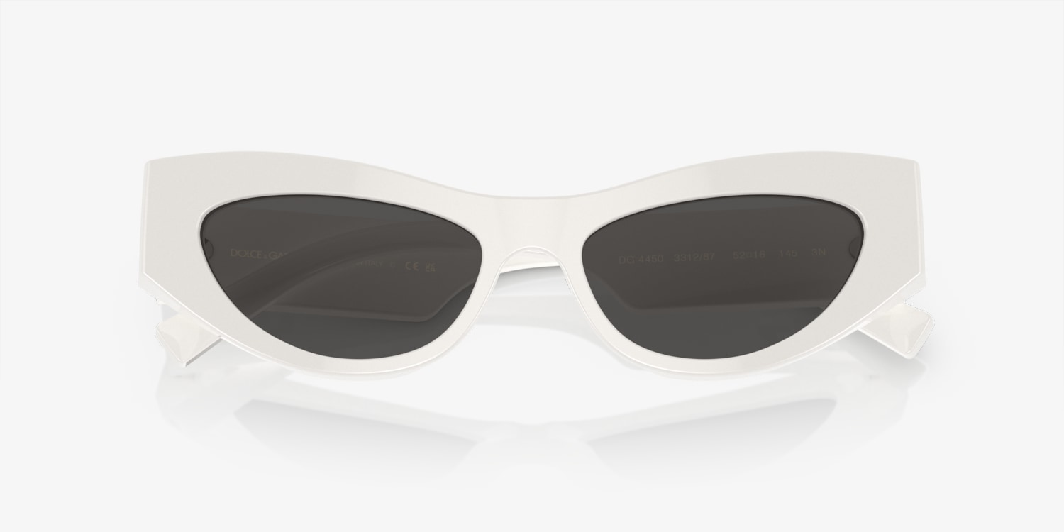 サングラス DOLCE & GABBANA Woman Sunglasses White 0DG4450 331287 Dolce & Gabbana Womens Sunglasses DG4450 331287 White Frame
