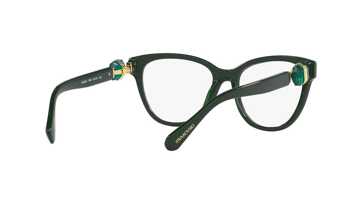 Swarovski Dark Green Eyeglasses | Glasses.com® | Free Shipping