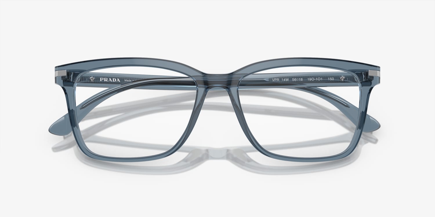 PRADA メガネ VPR 14W スクエア型 ロゴ Prada PR 14WV ZXH1O1 Glasses - US