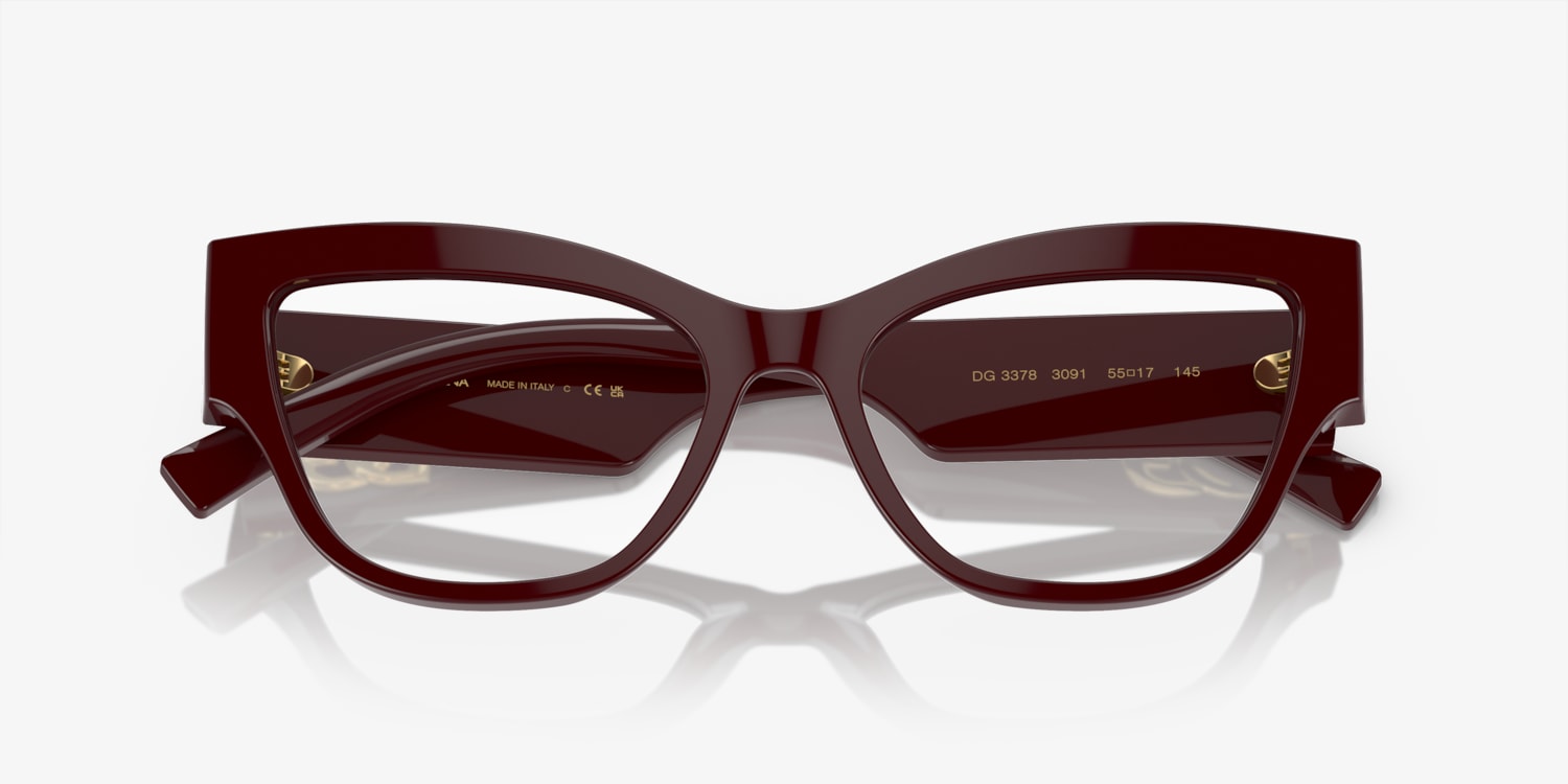 【関税&送料込み】Dolce & Gabbana Dg3378 Dg Crossed Eyegla Dolce & Gabbana DG3378 Eyeglasses | LensCrafters