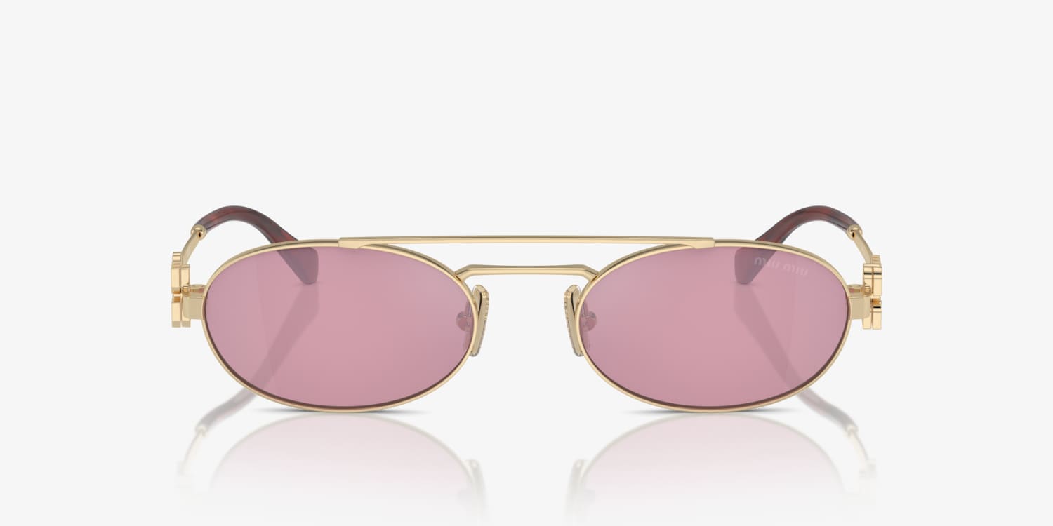 送料関税無料◆MIU MIU ロゴ サングラス オーバルレンズ MUA54S Miu Miu MU 54ZS Sunglasses | LensCrafters