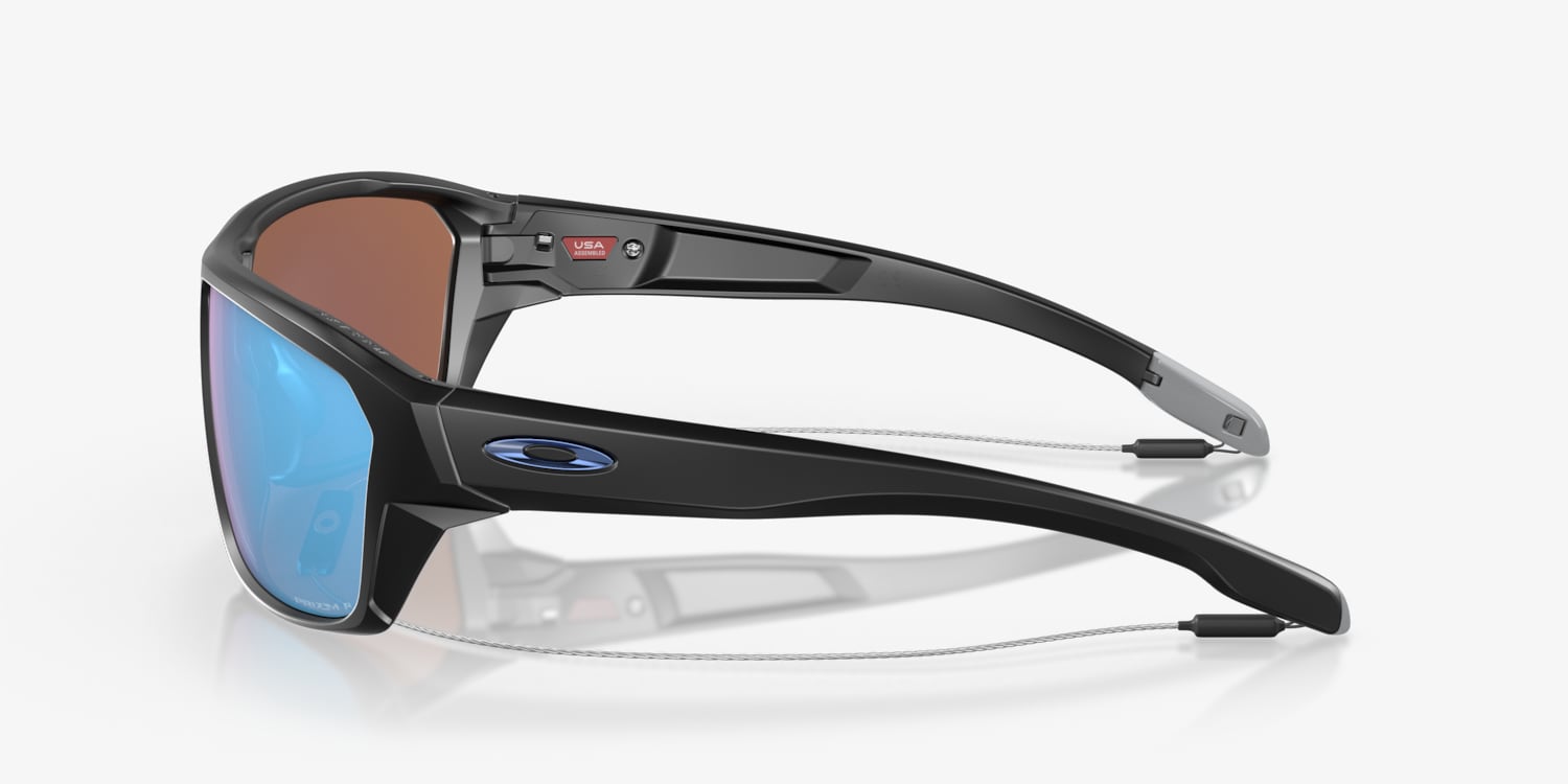 Oakley Split Shot Polarized Sunglasses - Matte Black Frame - Prizm Deep Water Lens