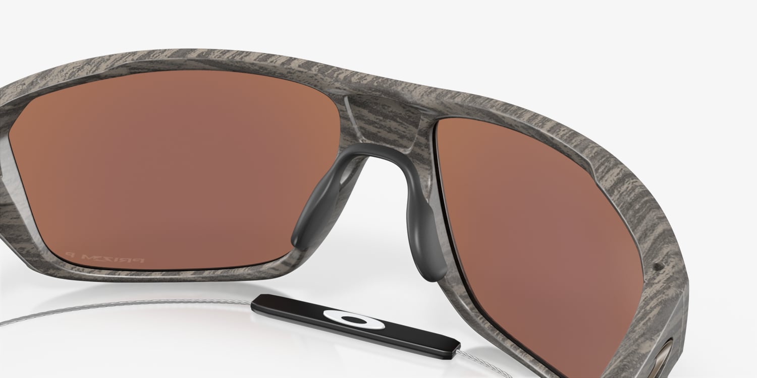 Oakley Split Shot Sunglasses Woodgrain / Prizm Deep Water Polarized