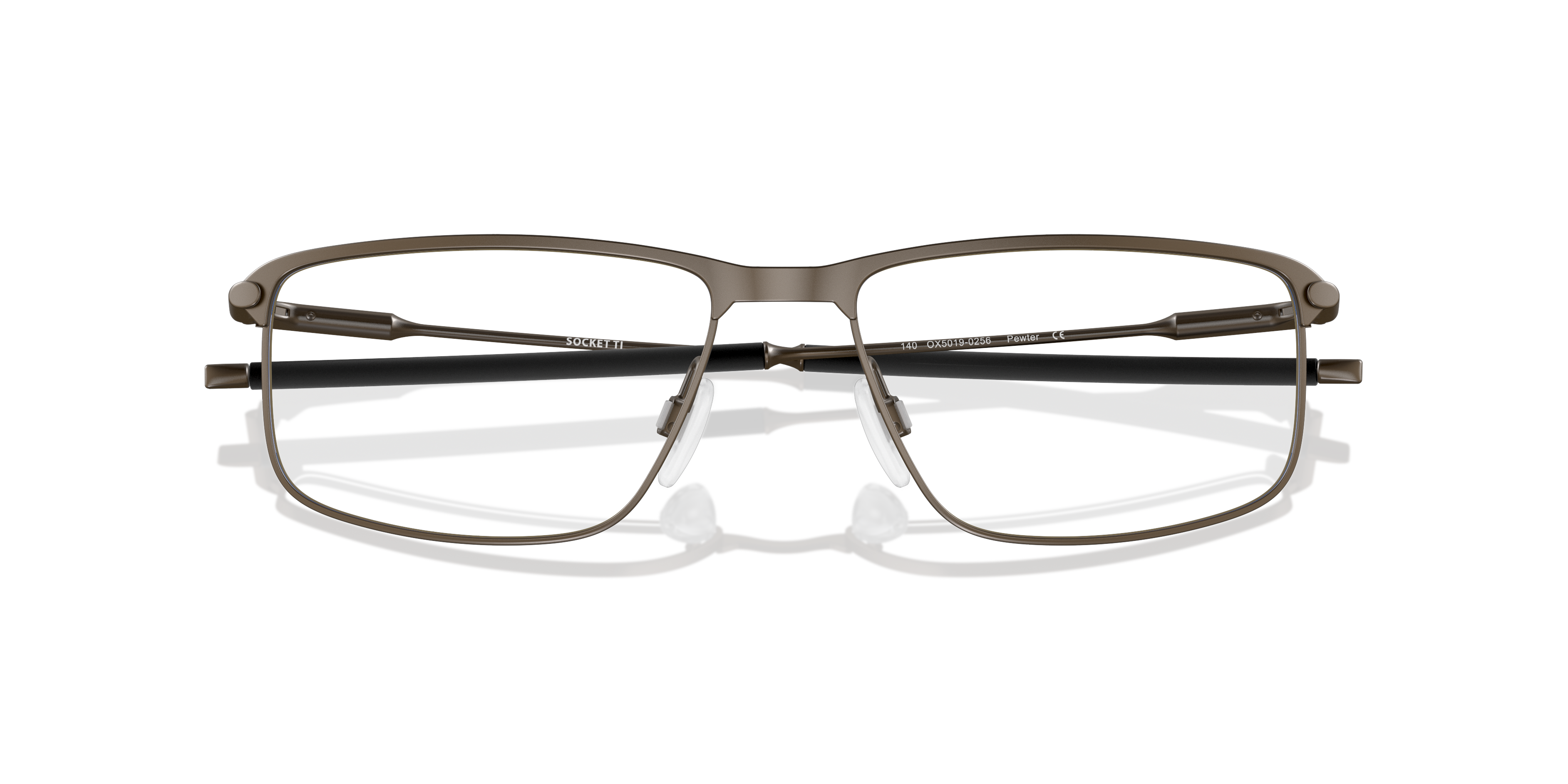 56 mm OakleyOakley Men's OX5019 Socket Ti Rectangular Prescription Eyewear Frames Marque  Satin Brushed Chrome/Demo Lens 