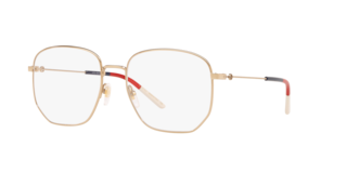 メガネ GUCCI Gucci - GG0396O-001 - gold-gold-transparent Gucci GG0396O 001 Gold and Black Glasses - US