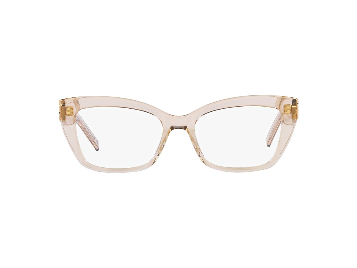 メガネ SAINT LAURENT Woman Optical frames Beige SL717SLIM 004 Saint Laurent SL 717 SLIM Eyeglasses 004 Transparent Cream