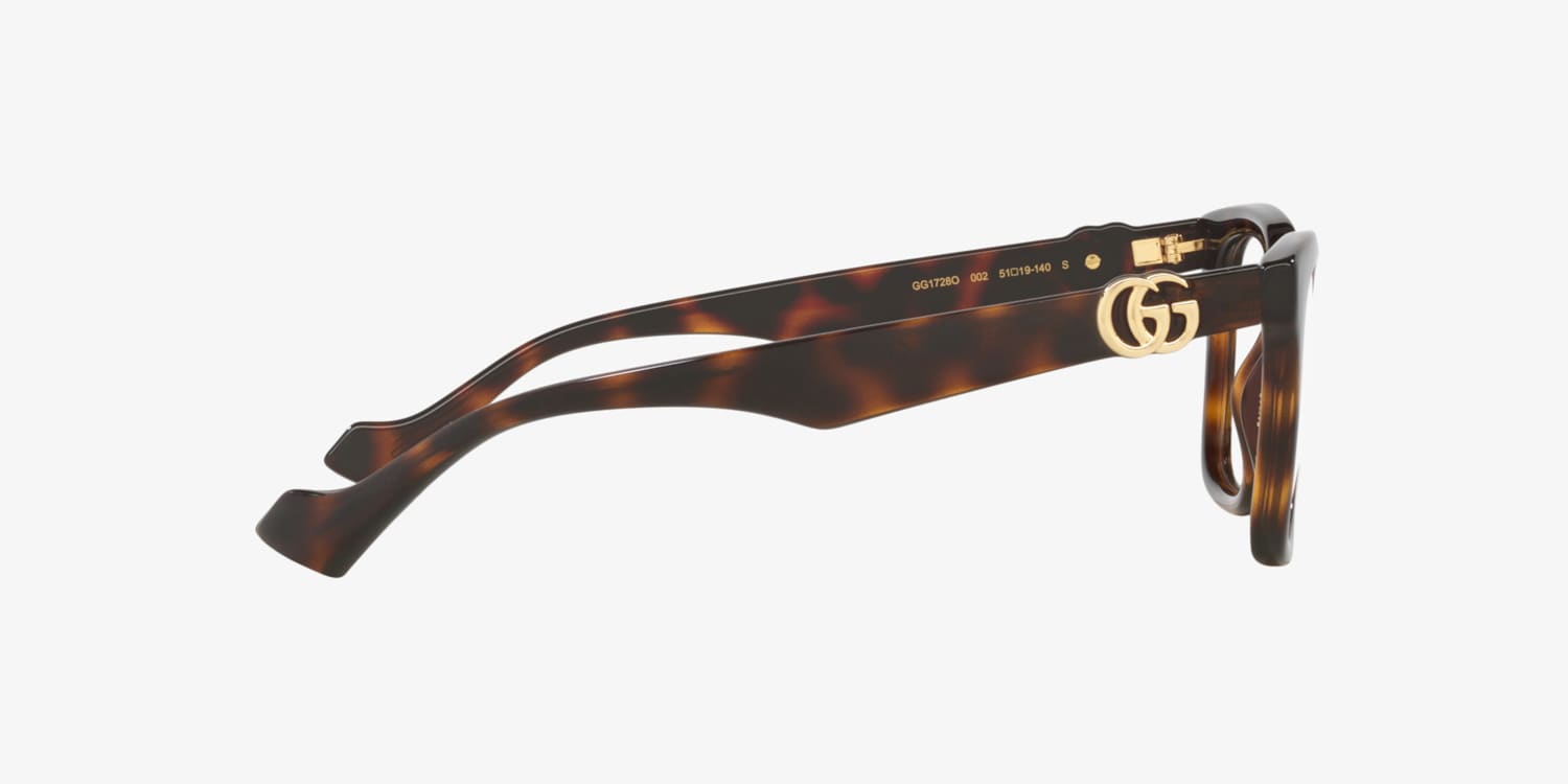 メガネ GUCCI Black GG Square Glasses GG1728O 001 Gucci GG1728O Square Glasses | Fashion Eyewear US