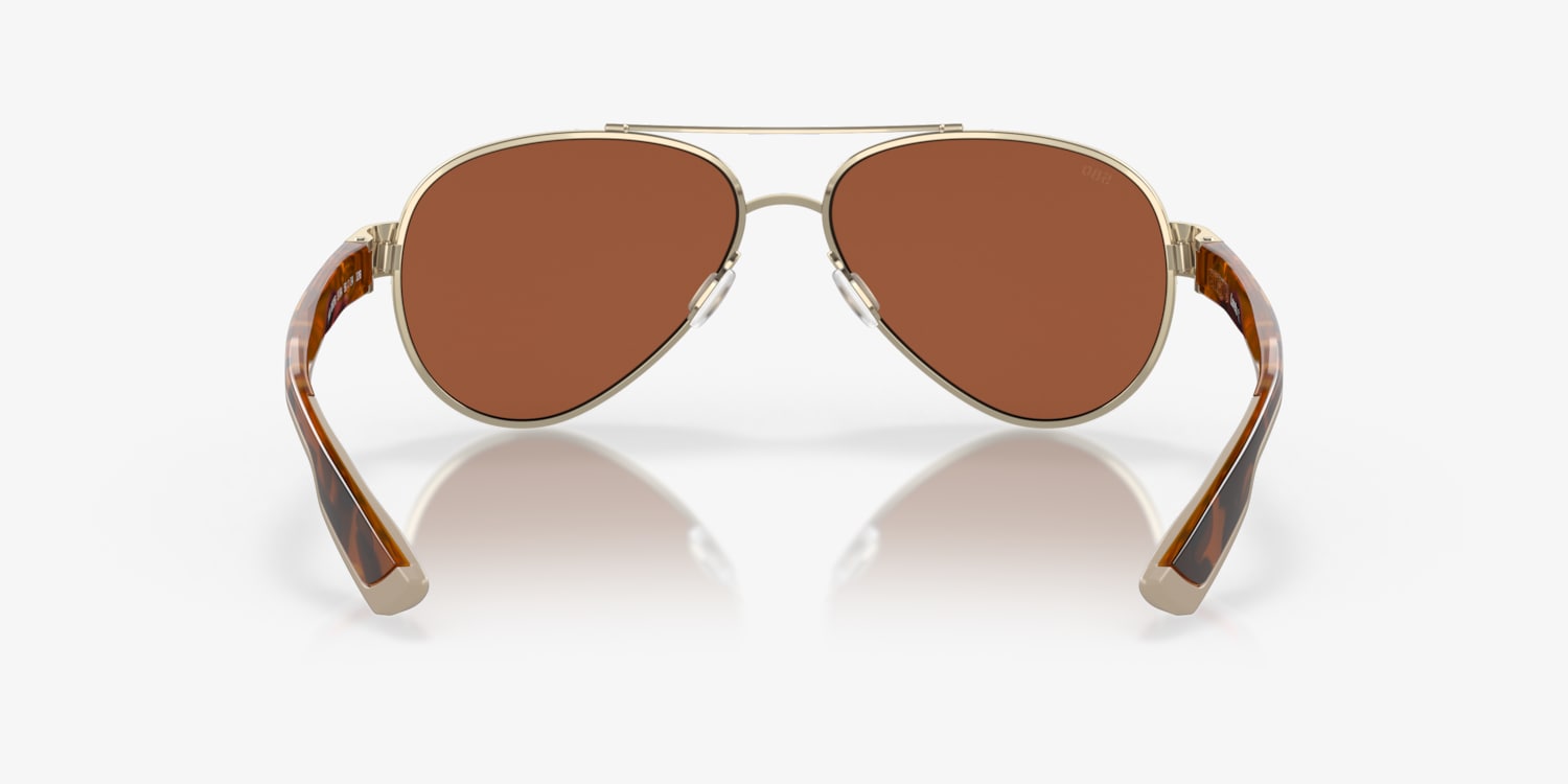 Costa Del Mar Loreto Sunglasses Rose Gold Green Mirror