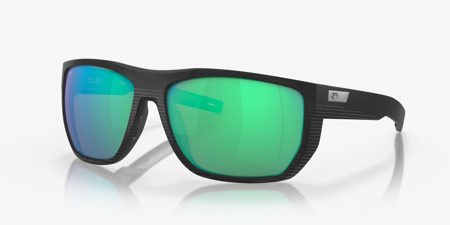 Costa Del Mar Santiago Sunglasses, Black/Green Mirror